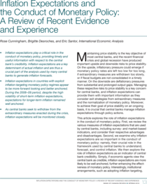Inflation Expectations and the Conduct of Monetary Policy: A Review of ...