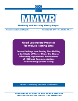 Good laboratory practices for waived testing sites : survey findings ...
