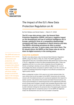 The Impact of the EU’s New Data Protection Regulation on AI - Overton