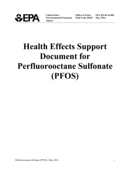 Health Effects Support Document for Perfluorooctane Sulfonate (PFOS ...