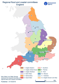 Regional flood and coastal committees (RFCCs) map - Overton