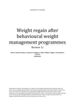 Obesity in Adult Females: The Relationship among Personality  Characteristics, Dieting, and Weight - Frances Schwartz, 1993